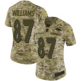 Nike Ravens #87 Maxx Williams Camo Women's Stitched NFL Limited 2018 Salute to Service Jersey