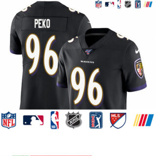 Nike Ravens #96 Domata Peko Sr Black Alternate Men's Stitched NFL 100th Season Vapor Untouchable Limited Jersey