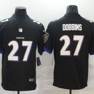 Nike Ravens 27 J.K. Dobbins Black Vapor Untouchable Limited Jersey