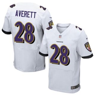Nike Ravens 28 Anthony Averett White Elite Jersey