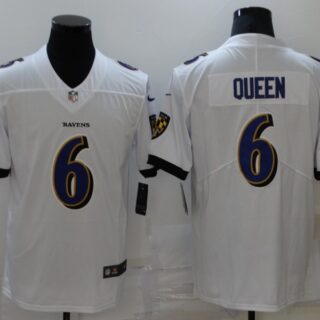 Nike Ravens 6 Patrick Queen White Vapor Untouchable Limited Jersey