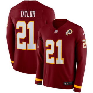 Nike Redskins 21 Sean Taylor Red Therma Long Sleeve Jersey