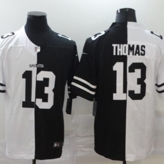 Nike Saints 13 Michael Thomas Black And White Split Vapor Untouchable Limited Jersey