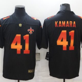 Nike Saints 41 Alvin Kamara Black Colorful Fashion Limited Jersey
