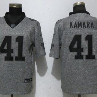Nike Saints 41 Alvin Kamara Gray Gridiron Gray Vapor Untouchable Limited Jersey