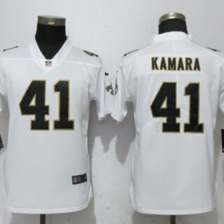 Nike Saints 41 Alvin Kamara White Women Vapor Untouchable Limited Jersey