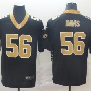 Nike Saints 56 DeMario Davis Black Vapor Untouchable Limited Jersey