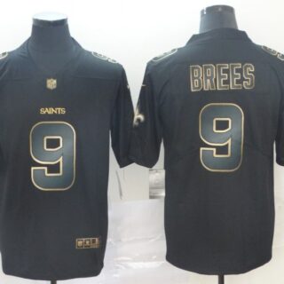 Nike Saints 9 Drew Brees Black Gold Vapor Untouchable Limited Jersey