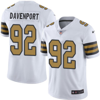 Nike Saints 92 Marcus Davenport White Color Rush Limited Jersey