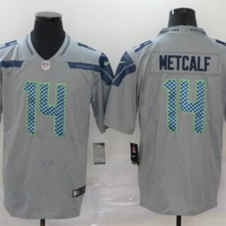 Nike Seahawks 14 D.K. Metcalf Gray Vapor Untouchable Limited Jersey