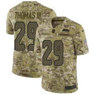 Nike Seahawks #29 Earl Thomas III Camo Youth Stitched NFL Limited 2018 Salute to Service Jersey