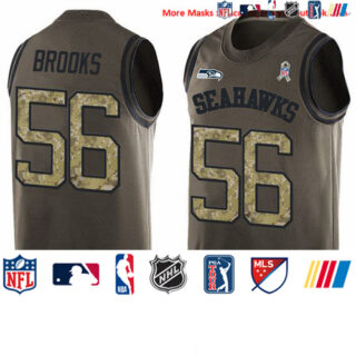 Nike Seahawks #56 Jordyn Brooks Green Men's Stitched NFL Limited Salute To Service Tank Top Jersey
