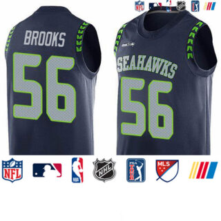 Nike Seahawks #56 Jordyn Brooks Steel Blue Team Color Men's Stitched NFL Limited Tank Top Jersey