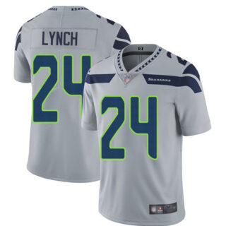 Nike Seahawks 24 Marshawn Lynch Gray Vapor Untouchable Limited Jersey