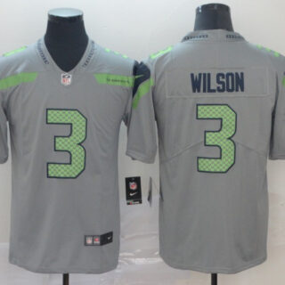 Nike Seahawks 3 Russell Wilson Gray Inverted Legend Limited Jersey