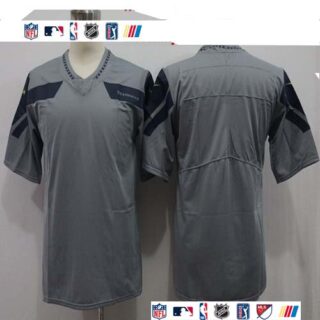 Nike Seahawks Blank Gray Vapor Untouchable Limited Jersey