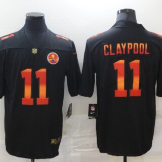 Nike Steelers 11 Chase Claypool Black Colorful Fashion Limited Jersey