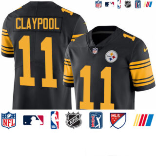 Nike Steelers #11 Chase Claypool Black Men's Stitched NFL Limited Rush Jersey