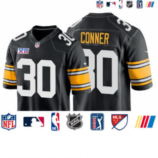 Nike Steelers #30 James Conner Super Bowl XIII 1978 Retro Game NFL Jersey Black