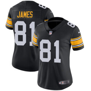 Nike Steelers #81 Jesse James Black Alternate Women's Stitched NFL Vapor Untouchable Limited Jersey