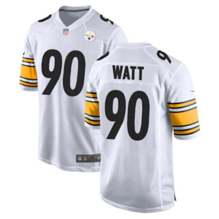 2020 New Steelers #90 T. J. Watt White Men's Stitched NFL Jersey