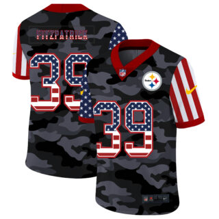 Nike Steelers 39 Minkah Fitzpatrick Camo 2020 USA Flag Salute To Service Limited Jersey