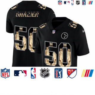 Nike Steelers 50 Ryan Shazier Black Statue Of Liberty Limited Jersey