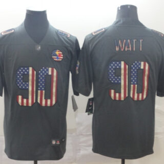 Nike Steelers 90 T.J. Watt 2019 Salute To Service USA Flag Fashion Limited Jersey