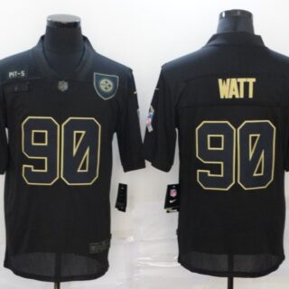 Nike Steelers 90 T.J. Watt Black 2020 Salute To Service Limited Jersey