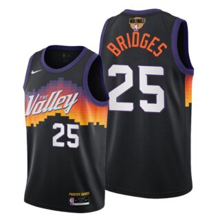 Nike Suns #25 Mikal Bridges Men's 2021 NBA Finals Bound City Edition Jersey Black