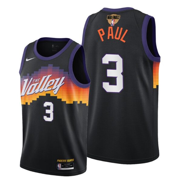 Nike Suns #3 Chris Paul Men's 2021 NBA Finals Bound City Edition Jersey Black