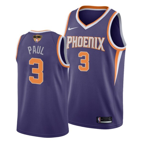 Nike Suns #3 Chris Paul Men's 2021 NBA Finals Bound Swingman Icon Edition Jersey Purple
