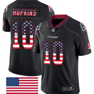 Nike Texans 10 DeAndre Hopkins Black USA Flash Fashion Limited Jersey