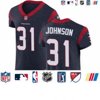 Nike Texans #31 David Johnson Navy Blue Team Color Men's Stitched NFL Vapor Untouchable Elite Jersey