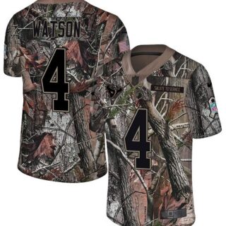 Nike Texans #4 Deshaun Watson Camo Men's Stitched NFL Limited Rush Realtree Jersey