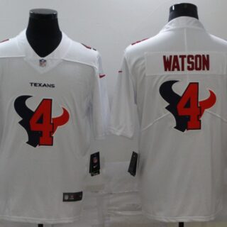 Nike Texans 4 Deshaun Watson White Shadow Logo Limited Jersey