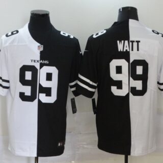 Nike Texans 99 J.J. Watt Black And White Split Vapor Untouchable Limited Jersey