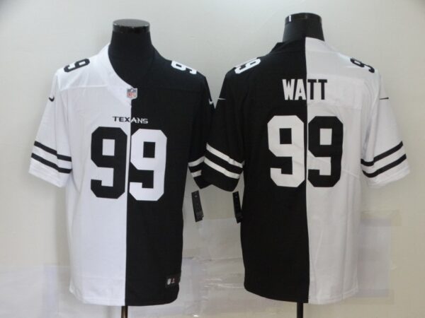 Nike Texans 99 J.J. Watt Black And White Split Vapor Untouchable Limited Jersey