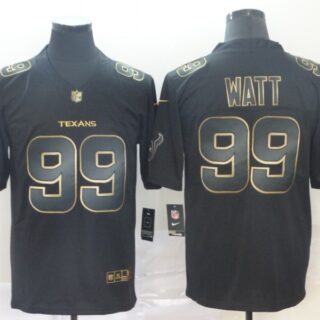 Nike Texans 99 J.J. Watt Black Gold Vapor Untouchable Limited Jersey