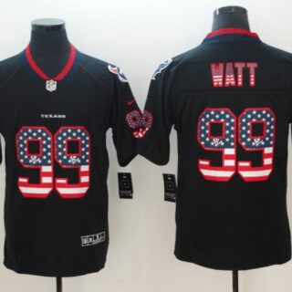 Nike Texans 99 Watt Black USA Flag Fashion Color Rush Limited Jersey