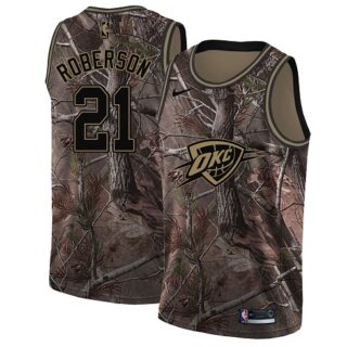 Nike Thunder #21 Andre Roberson Camo NBA Swingman Realtree Collection Jersey