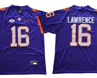 Nike Tigers #16 Trevor Lawrence Purple Limited Stitched NCAA Jersey