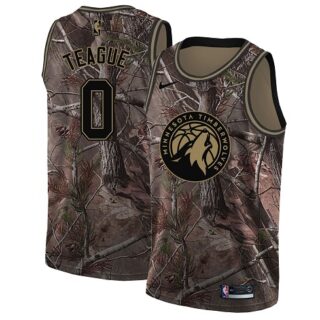 Nike Timberwolves #0 Jeff Teague Camo Women's NBA Swingman Realtree Collection Jersey