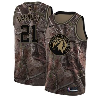 Nike Timberwolves #21 Kevin Garnett Camo Women's NBA Swingman Realtree Collection Jersey