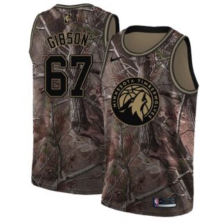 Nike Timberwolves #67 Taj Gibson Camo Women's NBA Swingman Realtree Collection Jersey