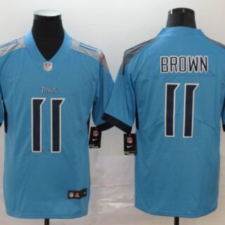 Nike Titans 11 A.J. Brown Blue New Vapor Untouchable Limited Jersey