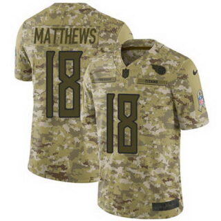 Nike Titans #18 Rishard Matthews Camo Men's Stitched NFL Limited 2018 Salute To Service Jersey
