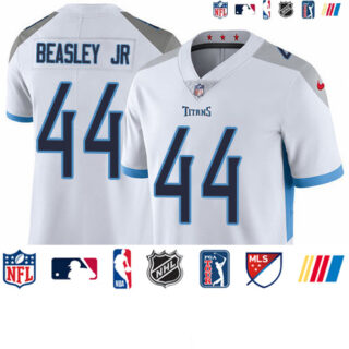 Nike Titans #44 Vic Beasley Jr White Men's Stitched NFL Vapor Untouchable Limited Jersey