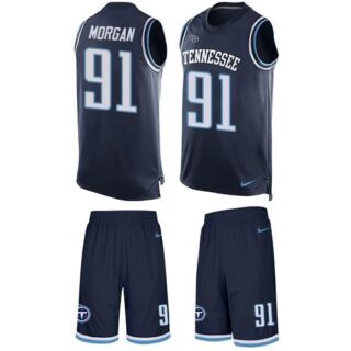 Nike Titans #91 Derrick Morgan Navy Blue Team Color Men's Stitched NFL Limited Tank Top Suit Jersey