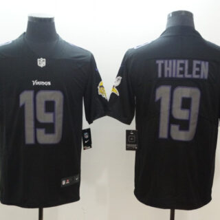 Nike Vikings 19 Adam Thielen Black Vapor Impact Limited Jersey